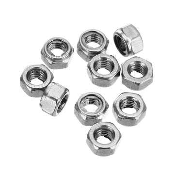 Suleve M4SN2 10Pcs M4 304 Stainless Steel Hex Self Locking Nuts Anti Loose All Steel Insert Lock