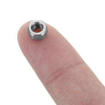 Suleve M4SN2 10Pcs M4 304 Stainless Steel Hex Self Locking Nuts Anti Loose All Steel Insert Lock