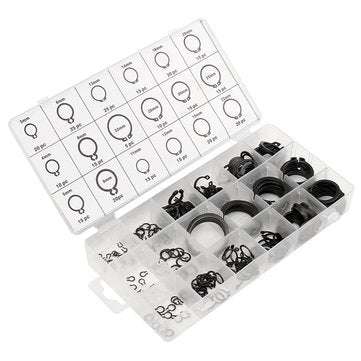 Suleve MXMR1 300Pcs 3-32mm Assorted External Circlip Snap Ring C-Clip Repairs Parts Case Box