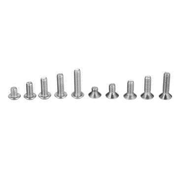 Suleve M3SH9 700Pcs M3 304 Stainless Steel Machine Screw Hex Socket Flat&Button Head Bolt Assortm