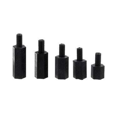 Suleve M3NH16 780Pcs M3 Nylon Screw Black Hex Screw Nut Nylon PCB Standoff Assortment Kit