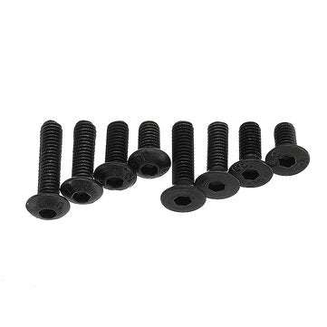Suleve M3CH8 M3 Carbon Steel Hex Socket Flat Head Button Head Screws Flat Washers Assortment 180p
