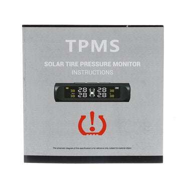 TPMS Wireless Solar Tire Pressure Solar Alarm Monitor System External Sensor