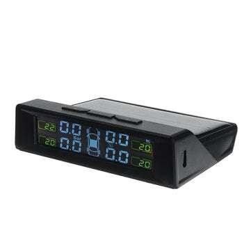 TPMS Wireless Solar Tire Pressure Solar Alarm Monitor System External Sensor