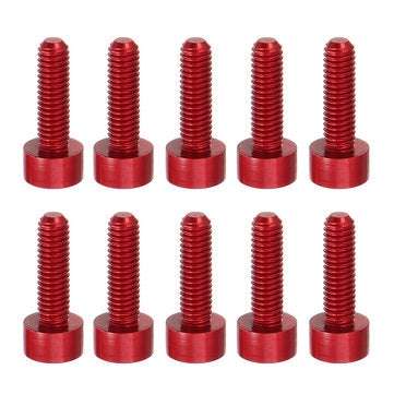 Suleve M3AH2 10pcs M3x10mm Hex Socket Cap Head Screws 7075 Aluminum Alloy Red