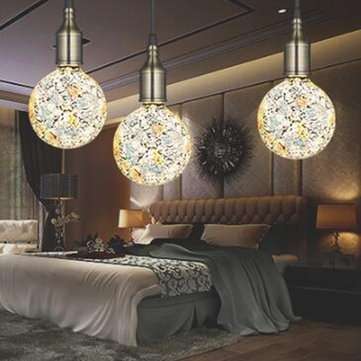 TFN-G125JZH Vintage 4W E27 1800K Warm White 2835 G125 Tiffany Glass LED Light Bulb Home Lamp AC85-26
