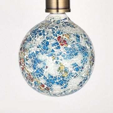 TFN-G125JZH Vintage 4W E27 1800K Warm White 2835 G125 Tiffany Glass LED Light Bulb Home Lamp AC85-26