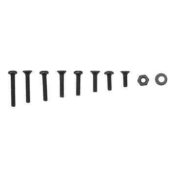 Suleve M2CH4 480Pcs M2 Hex Socket Button&Flat Head Screw Carbon Steel Bolt Nut Assortment