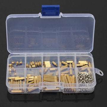 Suleve M2BT1 270Pcs M2 Male Female Knurled Brass Round Thread Column Standoff Spacer Pillar PCB B