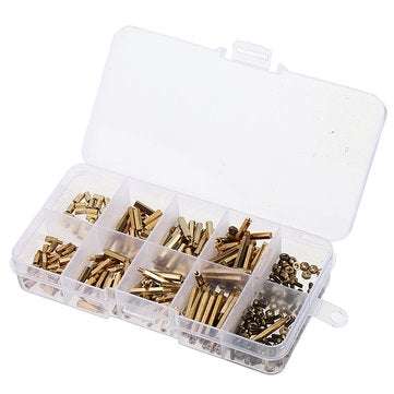 Suleve M2BH1 320Pcs M2 Male-Female Brass Hex Column Standoff Support Spacer Pillar for PCB Board