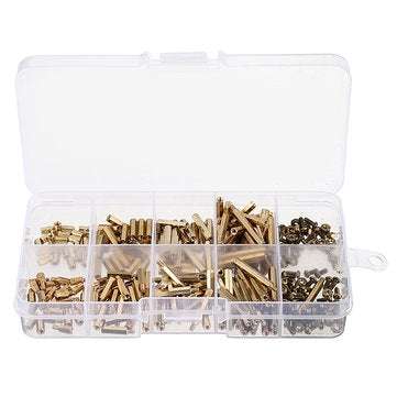 Suleve M2BH1 320Pcs M2 Male-Female Brass Hex Column Standoff Support Spacer Pillar for PCB Board