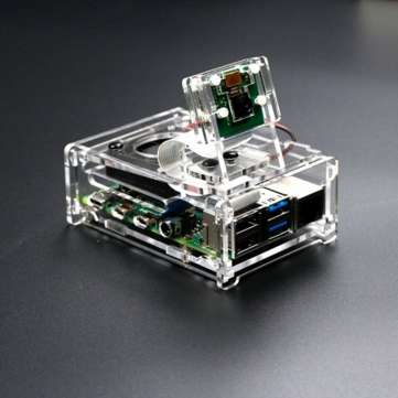 Transparent Acrylic Case with Cooling Fan Set Compatible 3.5 inch Screen & Camera ... (TYPE: K10PRO)