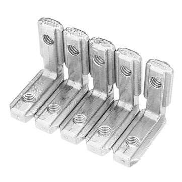 Suleve LJ20 5Pcs T Slot L Shape Inside Corner Connector Joint Bracket for 2020 Series Aluminum Pr