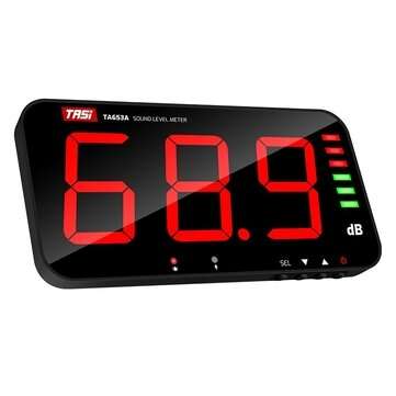 TASI TA653A Sound Level Meter Tester 30-130db Large Screen LCD Display Wall Hanging Type Decibel N