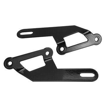Universal 5-7" Black Round Headlight Front Fairing Motorcycle Windshield Windscreen With LED
