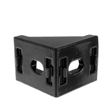 Suleve AJ28 10Pcs 2028 Black Aluminium Angle Corner Joint 20 Series Aluminum Extrusion 28x28mm Ri