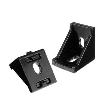 Suleve AJ28 10Pcs 2028 Black Aluminium Angle Corner Joint 20 Series Aluminum Extrusion 28x28mm Ri