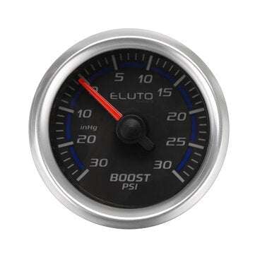 Universal 52mm Turbo Boost Pressure Pointer Gauge Meter Dials -30~30PSI LED