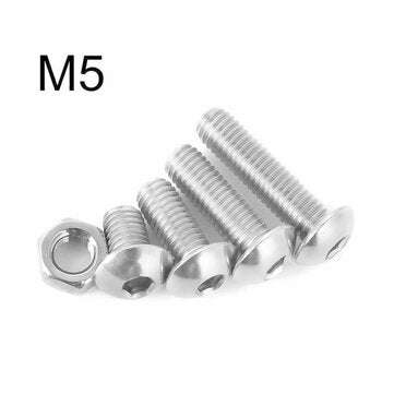 Suleve 500pcs Stainless Steel Hex Socket Cap Head Bolts Screw Nuts Kits M3 M4 M5