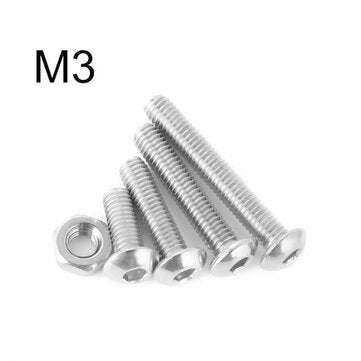 Suleve 500pcs Stainless Steel Hex Socket Cap Head Bolts Screw Nuts Kits M3 M4 M5