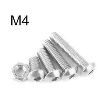 Suleve 500pcs Stainless Steel Hex Socket Cap Head Bolts Screw Nuts Kits M3 M4 M5