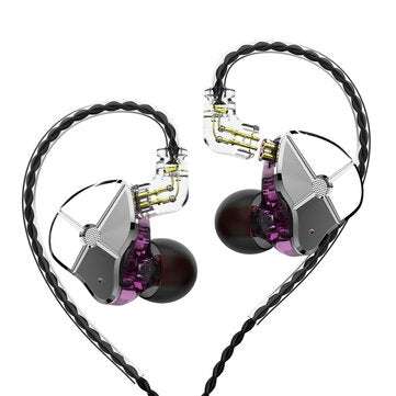 TRN ST1 1DD+1BA 3.5MM In-ear Earphone Noise Cancelli... (TYPE: WITHOUT-MICROPHONE | COLOR.: MAGENTA)