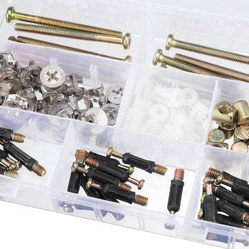 Suleve 125Pcs High Precision Hex Socket Head Cap Screw Bolts and Barrel Nuts Furniture Connecting Sc