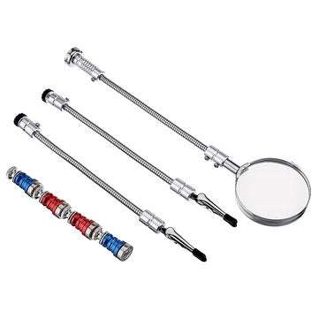Universal 3 Flexible Arms Soldering Station Holder PCB Fixture Helping Hands with 4Pcs Magnetic Colu