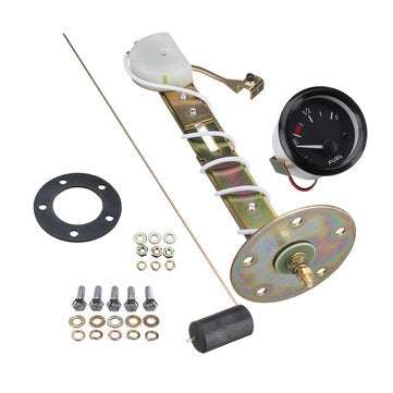 Universal 2inch 52mm Fuel Level Gauge Meter With Car Fuel Sensor E-1/2-F Pointer