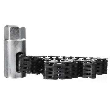 Strap Wrench Oil Filter Tools Allen Key Chain Type Filter Wrench Fit 17mm Socket