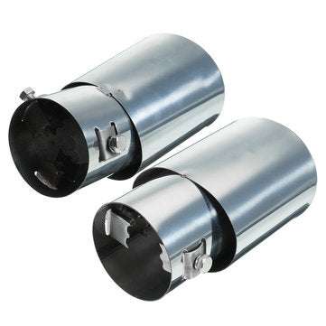 Universal Car Exhause Muffler Stainless Steel Pipe Modified Rear Tail Throat (SHAPE: STRAIGHT)