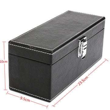 Storage Box Case Coin Holder Black PU Leather for Slab Certified Coin 20Pcs Capsules