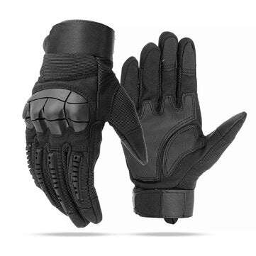 Touch Screen Full Finger Gloves Motorcycle Military Tactical Airsoft ... (SIZE.: XL | COLOR.: BLACK)