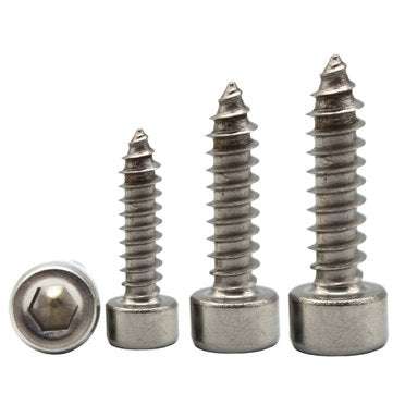 Suleve M3SH11 50Pcs M3 304 Stainless Steel Hex Socket Cylinder Cap Head Self Tappi... (LENGTH: 14MM)