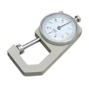 Round Dial Thickness Gauge Range 20mm Accuracy 0.1mm Metal Paper Leather Craft Tool