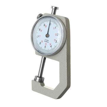 Round Dial Thickness Gauge Range 20mm Accuracy 0.1mm Metal Paper Leather Craft Tool