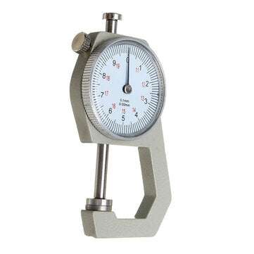 Round Dial Thickness Gauge Range 20mm Accuracy 0.1mm Metal Paper Leather Craft Tool