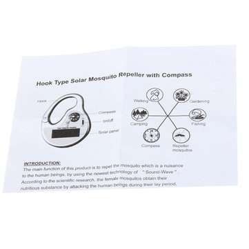 Solar Charging Portable Ultrasonic Compass Mosquito Repellent Electronic Mosquito Dispeller