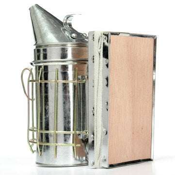 Stainless Steel Bee Hive Smoker Large Beekeeping Equipment With Hanging Hook
