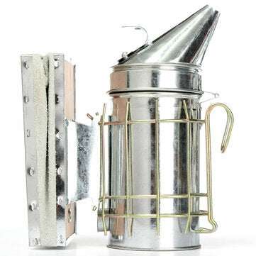 Stainless Steel Bee Hive Smoker Large Beekeeping Equipment With Hanging Hook