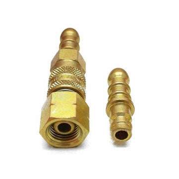 Quick Release Coupling Connector + 1 Extra Nozzle + 4 Clips Propane Butane Hose for 8mm Inner/Diamet