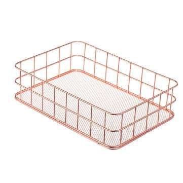 Rose Gold Metal Net Iron Art Storage Desktop Organiser Office Pen Pot Stationery Holde... (TYPE: .A)