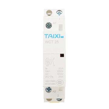 TAIXI 25A 1NO/2NO AC Contactor 220V 50HZ Din Rail Household AC Modular Contactor (STYLE: 1)
