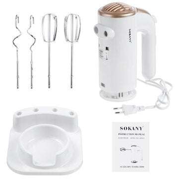 SOKANY SK-935 Speed Auto Electric Blender 220V 500W Eggs Beater Food Dough Mixer Whisk Batter for Ki