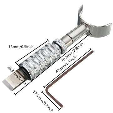 Stainless Steel Adjustable Leather Craft Deluxe Leather Carving Swivel Tool
