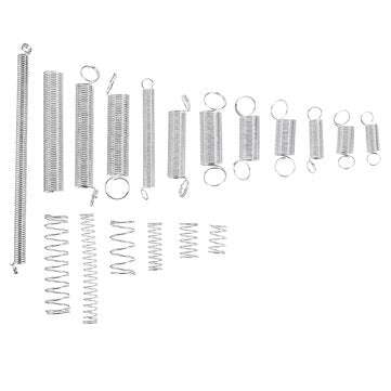 Suleve 200Pcs Steel Springs Electrical Drum Extension Tension Spring Exerciser Pressure Suit