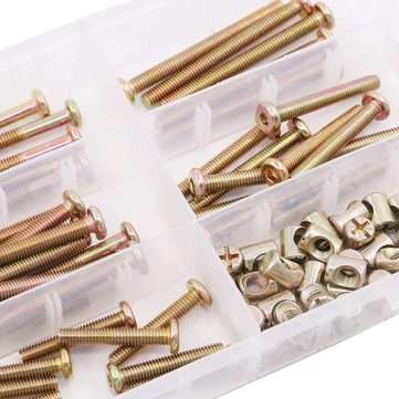 Suleve 100Pcs High Precision M6 Hex Socket Head Cap Screws Bolts and Barrel Nuts Assortment Kit Furn