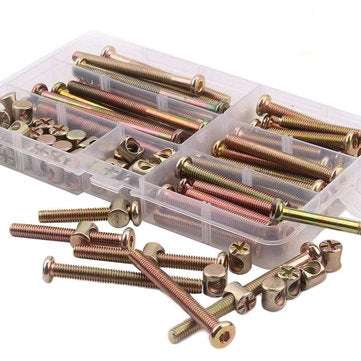 Suleve 100Pcs High Precision M6 Hex Socket Head Cap Screws Bolts and Barrel Nuts Assortment Kit Furn