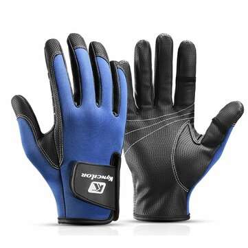Touch Screen Fishing Gloves Thick Warm Antiskid Men Women Winter Outdoo... (SIZE: XL | COLOR.: BLUE)