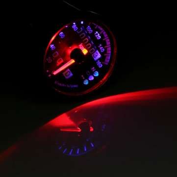 Universal Motorcycle Dual LED Backlight Signal Odometer Mileage Speedometer Gauge